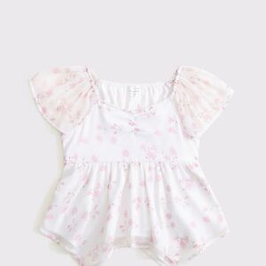 Floral Chiffon Sleeve Blouse